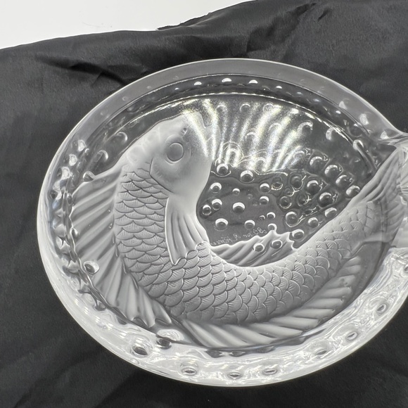 1970s Vintage Lalique Crystal Cancareau \'Pisces\